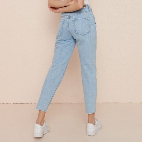 Garage Juniors Two Tone Bleach Mom Jeans - Picture 2 of 5